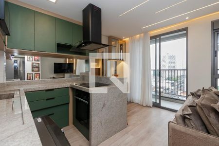 Sala/ Cozinha de apartamento para alugar com 1 quarto, 37m² em Santo Amaro, São Paulo