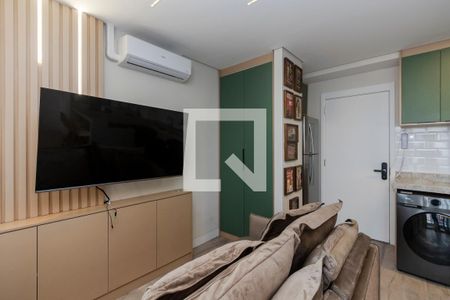 Sala/ Cozinha de apartamento para alugar com 1 quarto, 37m² em Santo Amaro, São Paulo