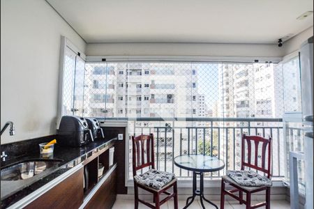 Varanda da Sala de apartamento à venda com 2 quartos, 63m² em Centro, Santo André