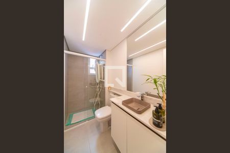 Banheiro Social de apartamento à venda com 2 quartos, 67m² em Jardim Bela Vista, Santo André