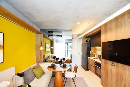 quarto sala de kitnet/studio para alugar com 1 quarto, 37m² em Pinheiros, São Paulo