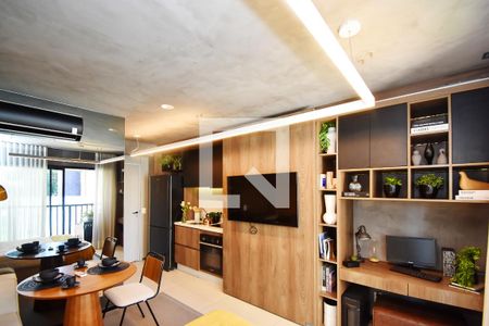 quarto sala de kitnet/studio para alugar com 1 quarto, 37m² em Pinheiros, São Paulo