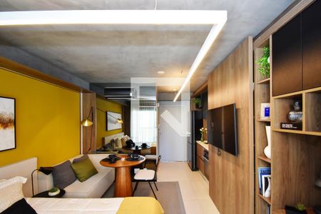 quarto sala de kitnet/studio para alugar com 1 quarto, 37m² em Pinheiros, São Paulo