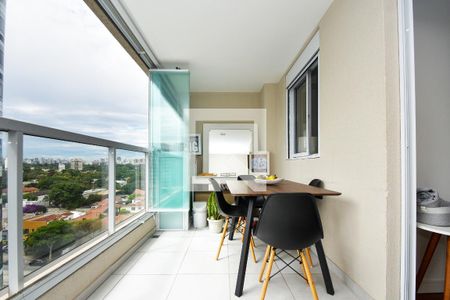 Varanda Sala de estar e jantar  de apartamento para alugar com 1 quarto, 37m² em Jardim Paulistano, São Paulo