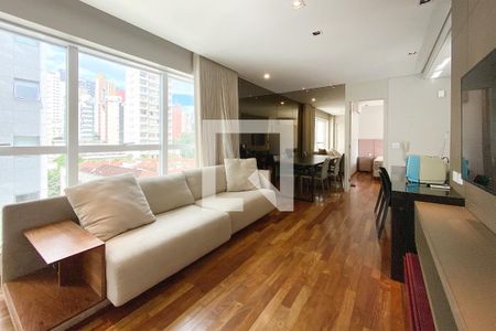 Sala de apartamento para alugar com 1 quarto, 56m² em Funcionários, Belo Horizonte
