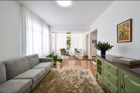 Sala de Estar de apartamento à venda com 6 quartos, 330m² em Santo Antônio, Belo Horizonte