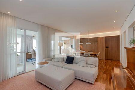 Sala de apartamento à venda com 3 quartos, 136m² em Campo Belo, São Paulo