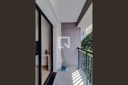 Varanda da Sala de apartamento à venda com 1 quarto, 32m² em Perdizes, São Paulo