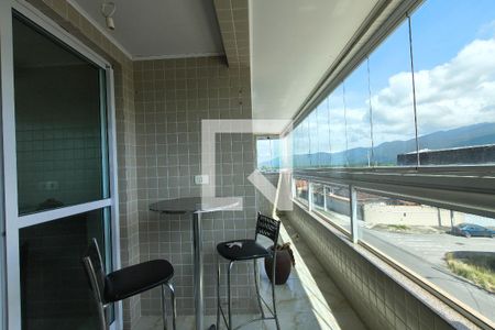 Varanda da sala  de apartamento para alugar com 1 quarto, 47m² em Vila Caiçara, Praia Grande