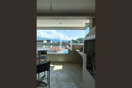 Varanda da sala  de apartamento para alugar com 1 quarto, 47m² em Vila Caiçara, Praia Grande