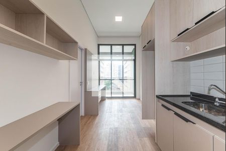 Sala - Cozinha Integrada de apartamento para alugar com 1 quarto, 36m² em Santo Amaro, São Paulo