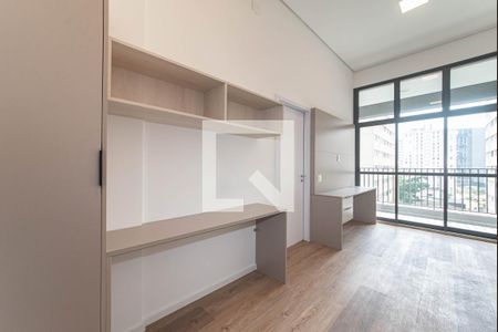 Sala - Cozinha Integrada de apartamento para alugar com 1 quarto, 36m² em Santo Amaro, São Paulo