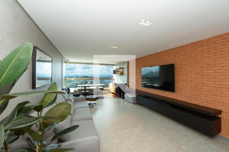 SALA de apartamento à venda com 2 quartos, 90m² em Vila da Serra, Nova Lima