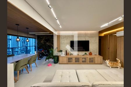Sala  de apartamento à venda com 3 quartos, 125m² em Jardim das Acacias, São Paulo