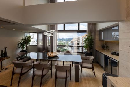 Sala de Jantar de apartamento à venda com 2 quartos, 135m² em Vila da Serra, Nova Lima