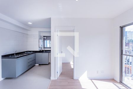 Sala, cozinha e área de serviço de apartamento para alugar com 2 quartos, 41m² em Vila Albertina, São Paulo