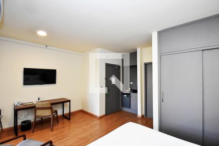 quarto e sala de kitnet/studio à venda com 1 quarto, 30m² em Jardim Paulista, São Paulo