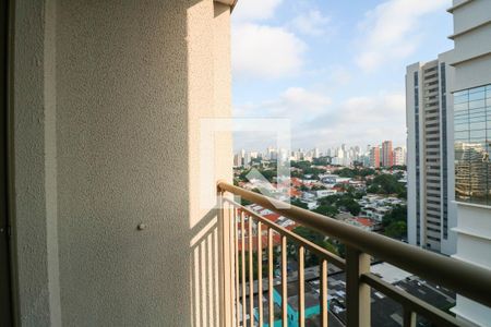 Varanda da Sala / Cozinha de apartamento para alugar com 1 quarto, 32m² em Campo Belo, São Paulo