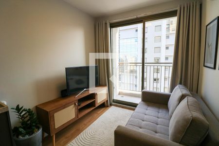 Sala / Cozinha de kitnet/studio à venda com 1 quarto, 32m² em Campo Belo, São Paulo