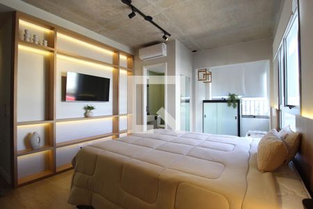 Sala/Quarto de kitnet/studio para alugar com 1 quarto, 29m² em Indianópolis, São Paulo