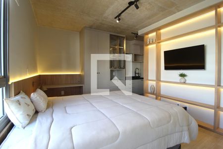 Sala/Quarto de kitnet/studio para alugar com 1 quarto, 29m² em Indianópolis, São Paulo