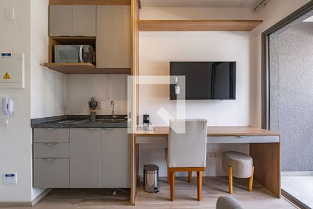 Sala/Cozinha de apartamento para alugar com 1 quarto, 25m² em Pinheiros, São Paulo