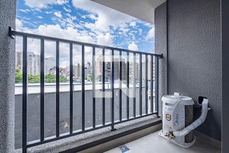 Sala/Cozinha - Varanda de apartamento para alugar com 1 quarto, 25m² em Pinheiros, São Paulo