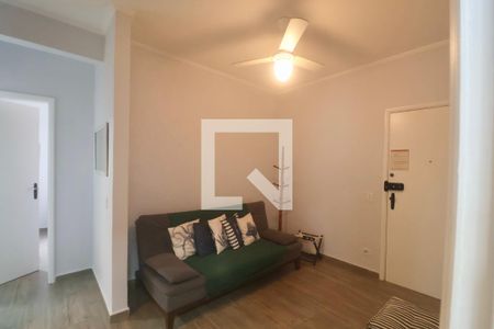 Sala de apartamento para alugar com 1 quarto, 55m² em Balneario Cidade Atlantica, Guarujá