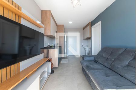 Sala - Cozinha Integrada de apartamento para alugar com 1 quarto, 27m² em Campo Belo, São Paulo