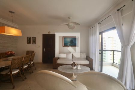 Sala de apartamento para alugar com 3 quartos, 121m² em Jardim Asturias, Guarujá