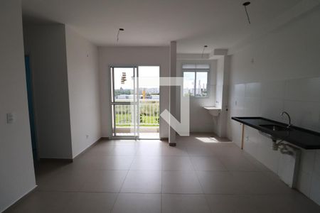 Sala/cozinha  de apartamento para alugar com 2 quartos, 53m² em Reserva Real, Ribeirão Preto