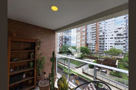 Varanda - Sala de apartamento para alugar com 1 quarto, 64m² em Barra da Tijuca, Rio de Janeiro