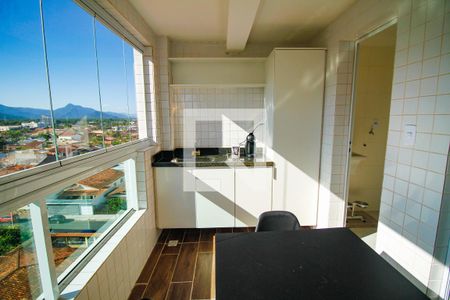 Varanda da Sala/cozinha de apartamento para alugar com 1 quarto, 50m² em Balneario Flórida, Praia Grande