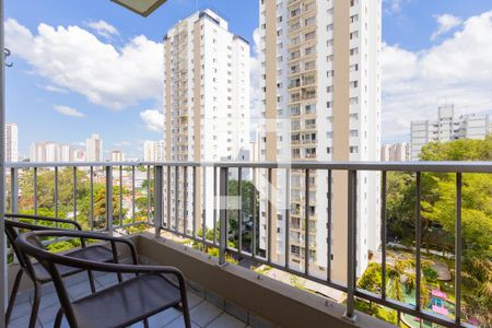 Varanda Sala  de apartamento à venda com 3 quartos, 82m² em Vila Campo Grande, São Paulo