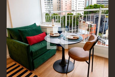 Varanda de kitnet/studio para alugar com 1 quarto, 27m² em Bela Vista, São Paulo