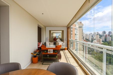 Varanda da Sala de apartamento à venda com 3 quartos, 200m² em Vila Andrade, São Paulo