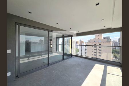 Varanda da Sala de apartamento à venda com 3 quartos, 141m² em Indianópolis, São Paulo