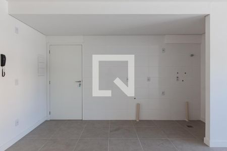 Sala/Cozinha de kitnet/studio à venda com 1 quarto, 34m² em Centro Histórico, Porto Alegre