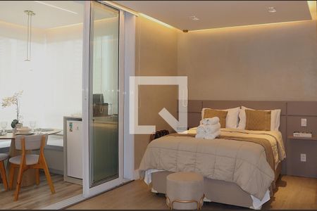 Sala - Dormitório de kitnet/studio à venda com 1 quarto, 30m² em Bela Vista, São Paulo