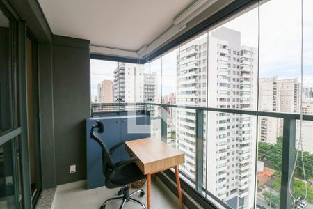 Varanda de apartamento à venda com 1 quarto, 39m² em Brooklin, São Paulo