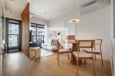 Sala/Cozinha de apartamento para alugar com 1 quarto, 47m² em Jardins, São Paulo