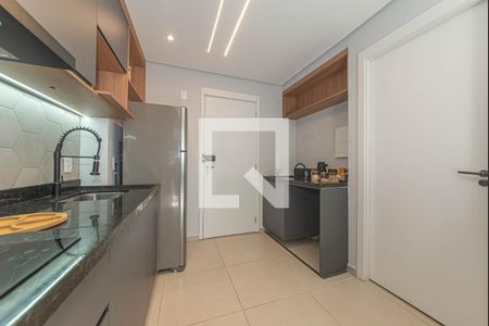 Sala - Cozinha Integrada de apartamento para alugar com 1 quarto, 27m² em Campo Belo, São Paulo