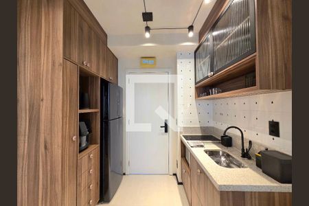Cozinha de apartamento para alugar com 1 quarto, 30m² em Vila Nova Conceição, São Paulo