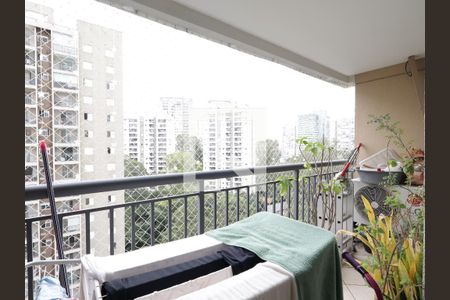Varanda da Sala de apartamento para alugar com 2 quartos, 69m² em Vila Andrade, São Paulo