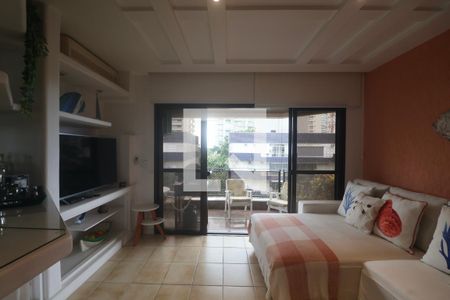 Sala de apartamento para alugar com 4 quartos, 130m² em Balneario Cidade Atlantica, Guarujá