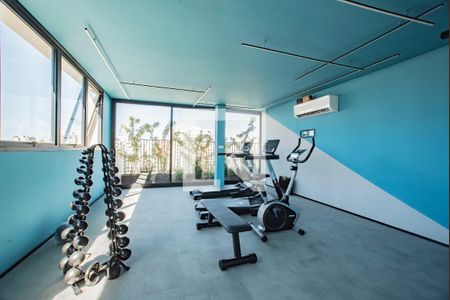 Área comum - Academia de kitnet/studio para alugar com 1 quarto, 28m² em Vila Clementino, São Paulo