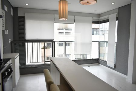 Sala/Cozinha de apartamento para alugar com 1 quarto, 44m² em Vila Clementino, São Paulo