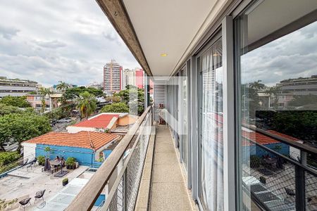varanda Sala de jantar e quartos de apartamento à venda com 1 quarto, 56m² em Vila Madalena, São Paulo