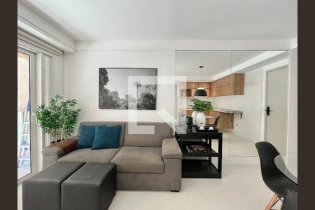 Sala/cozinha de apartamento para alugar com 2 quartos, 65m² em Gávea, Rio de Janeiro