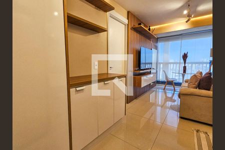 Sala/Cozinha de apartamento à venda com 1 quarto, 28m² em Brooklin, São Paulo